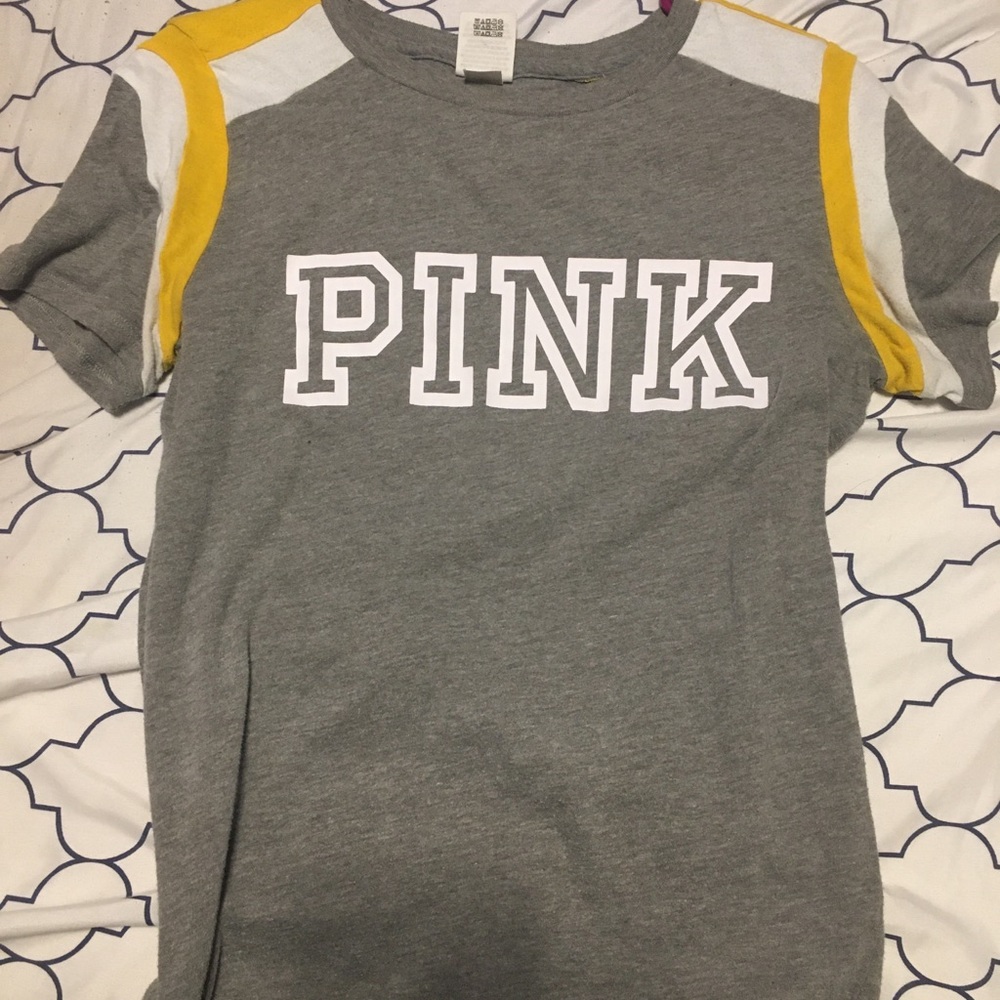 grey and yellow PINK shirt